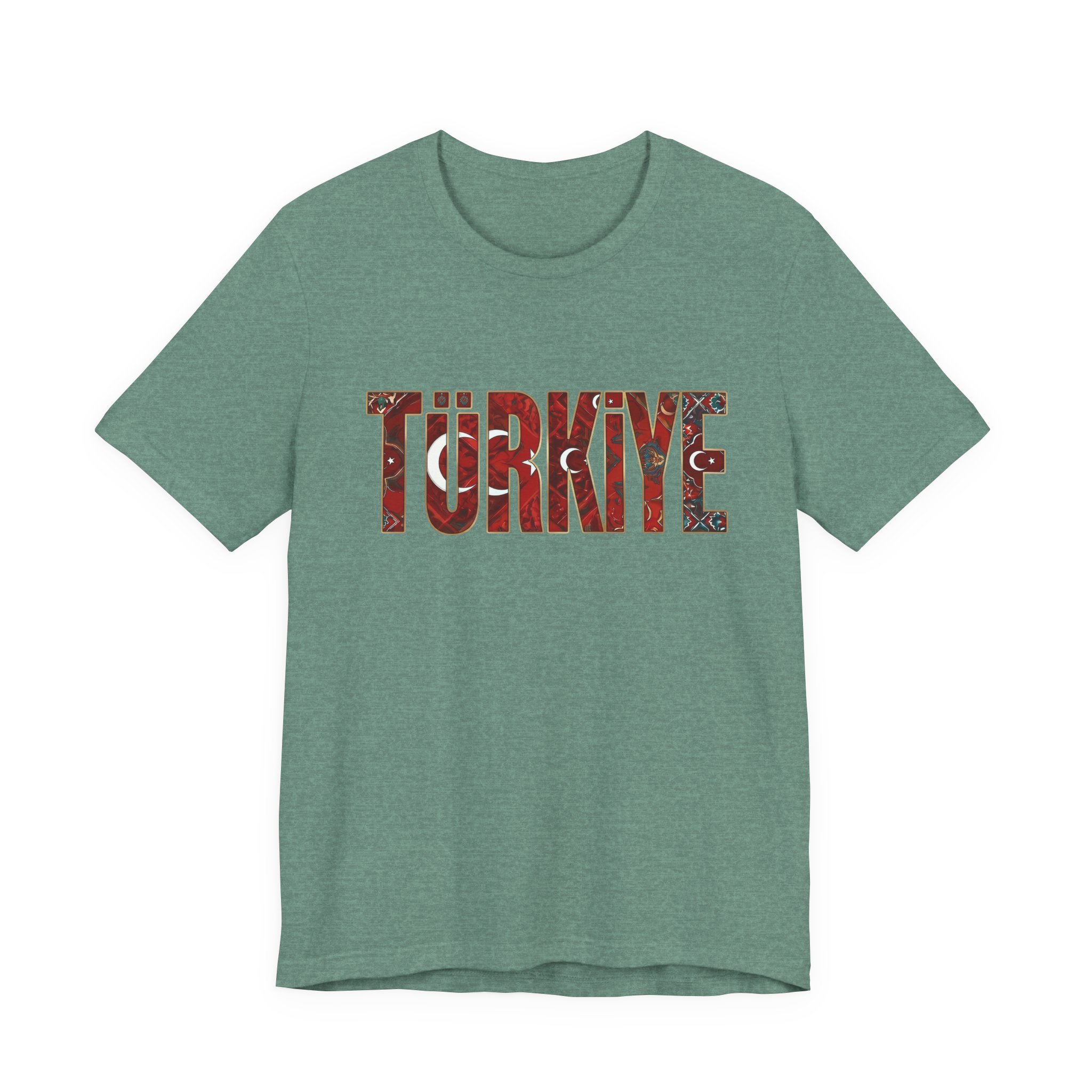 Turkiye Heritage Graphic T-shirt – Crimson Crescent & Star - Image 12