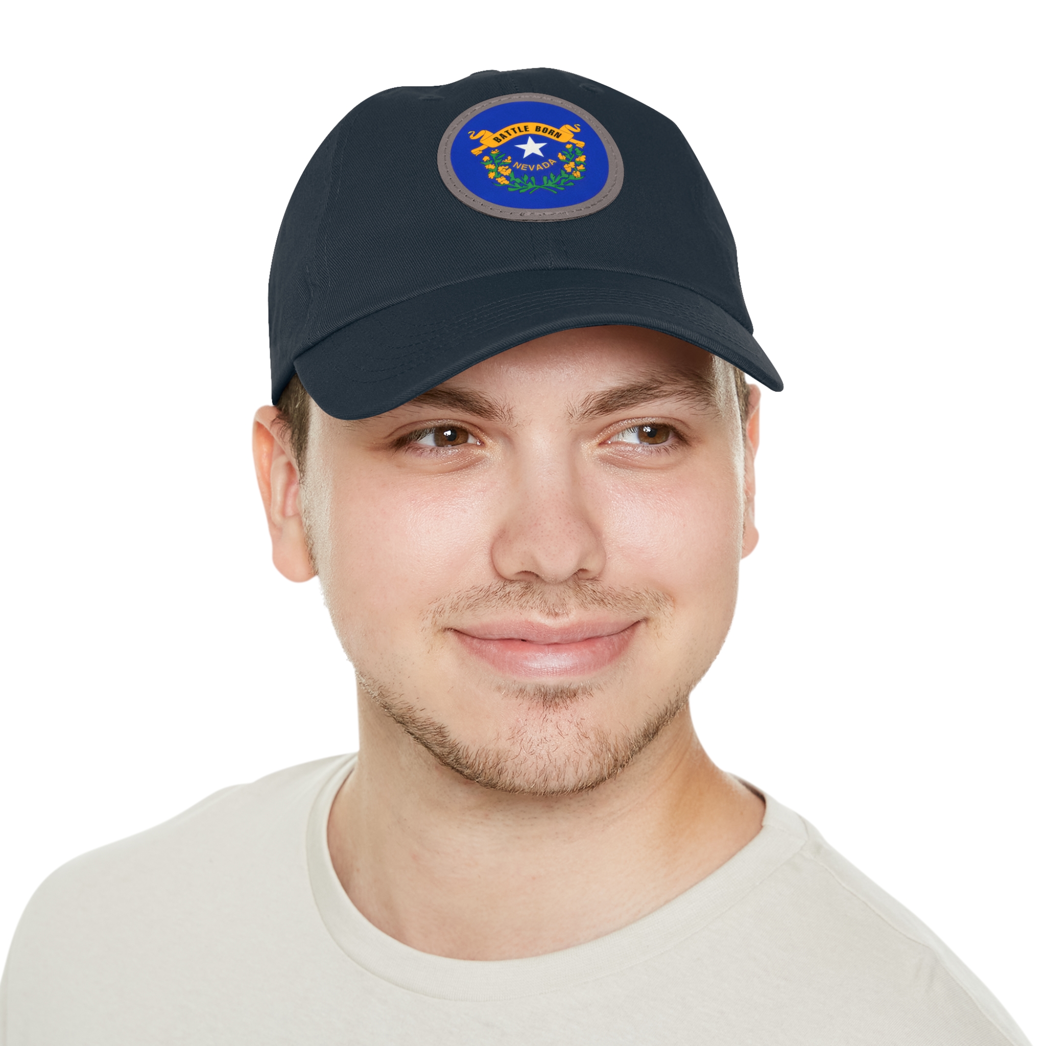 Nevada "Battle Born" Leather Patch Baseball Cap (Unisex) - Image 12