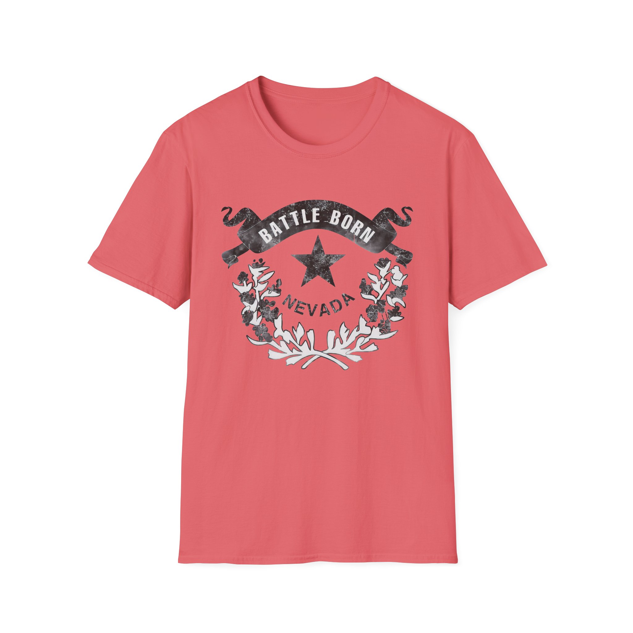 Dark Grunge Nevada "Battle Born" Graphic Unisex Cotton T-Shirt - Image 10