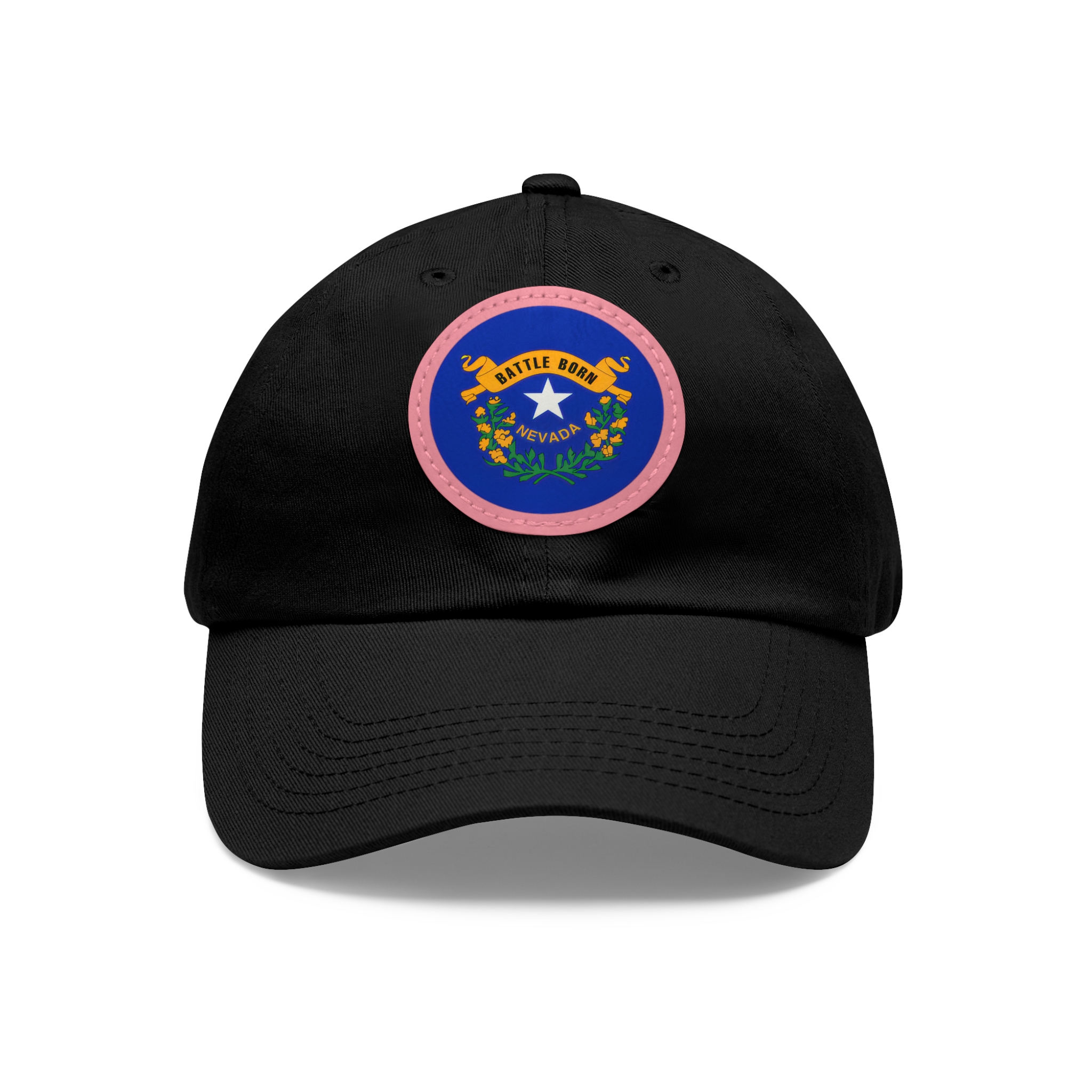 Nevada "Battle Born" Leather Patch Baseball Cap (Unisex) - Image 9