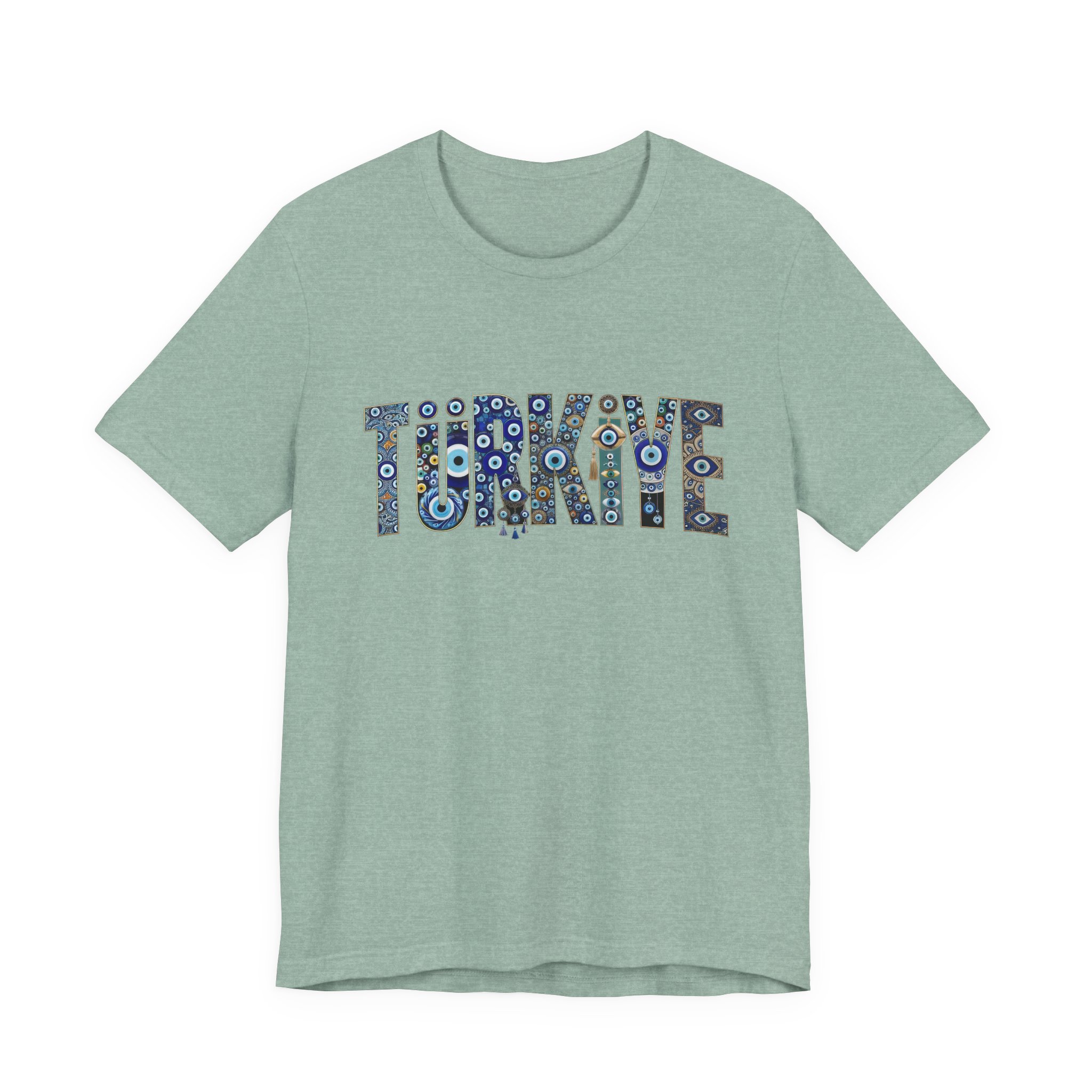 Turkiye Nazar Graphic T-shirt | Turkish Evil Eye Talisman Art - Image 12