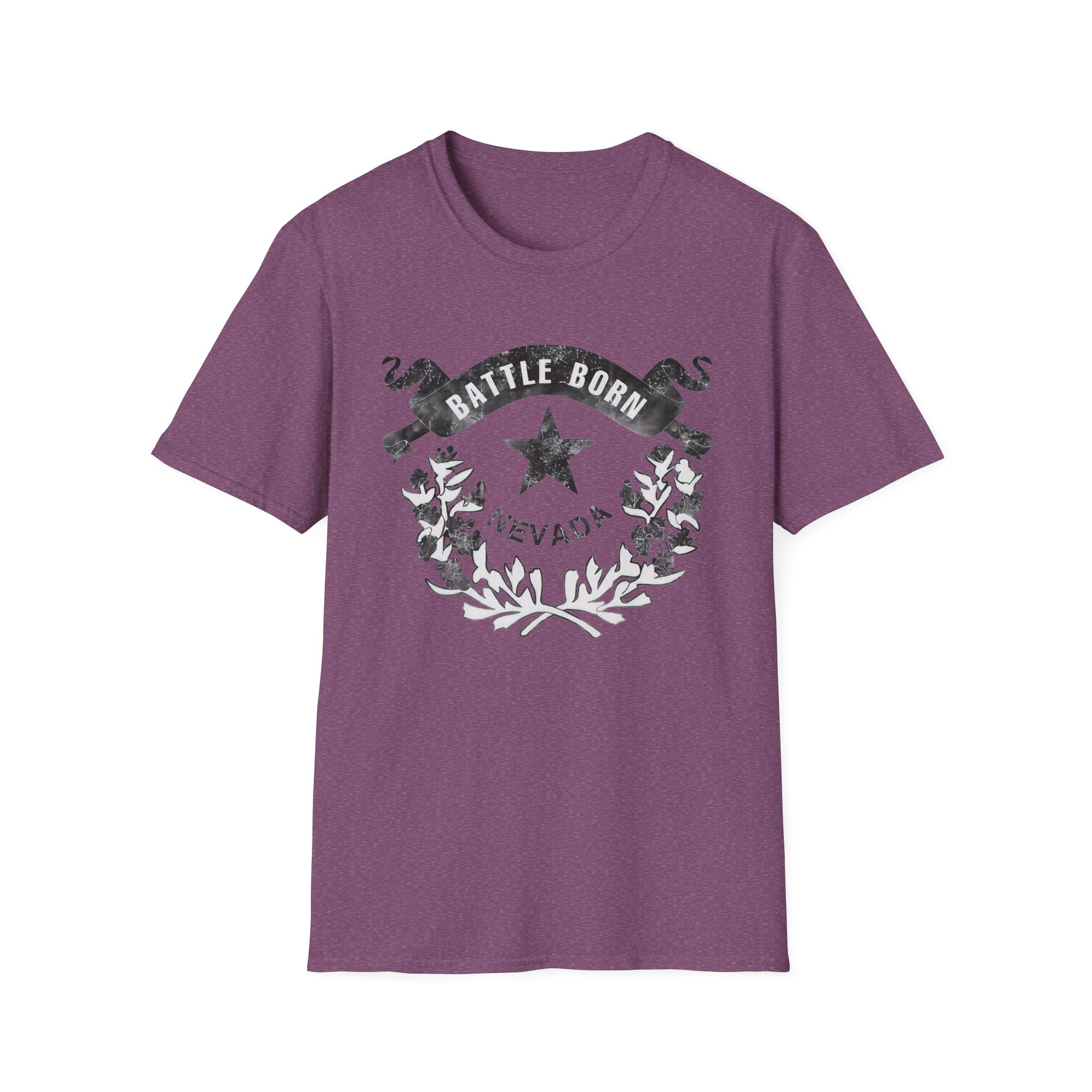 Dark Grunge Nevada "Battle Born" Graphic Unisex Cotton T-Shirt - Image 6