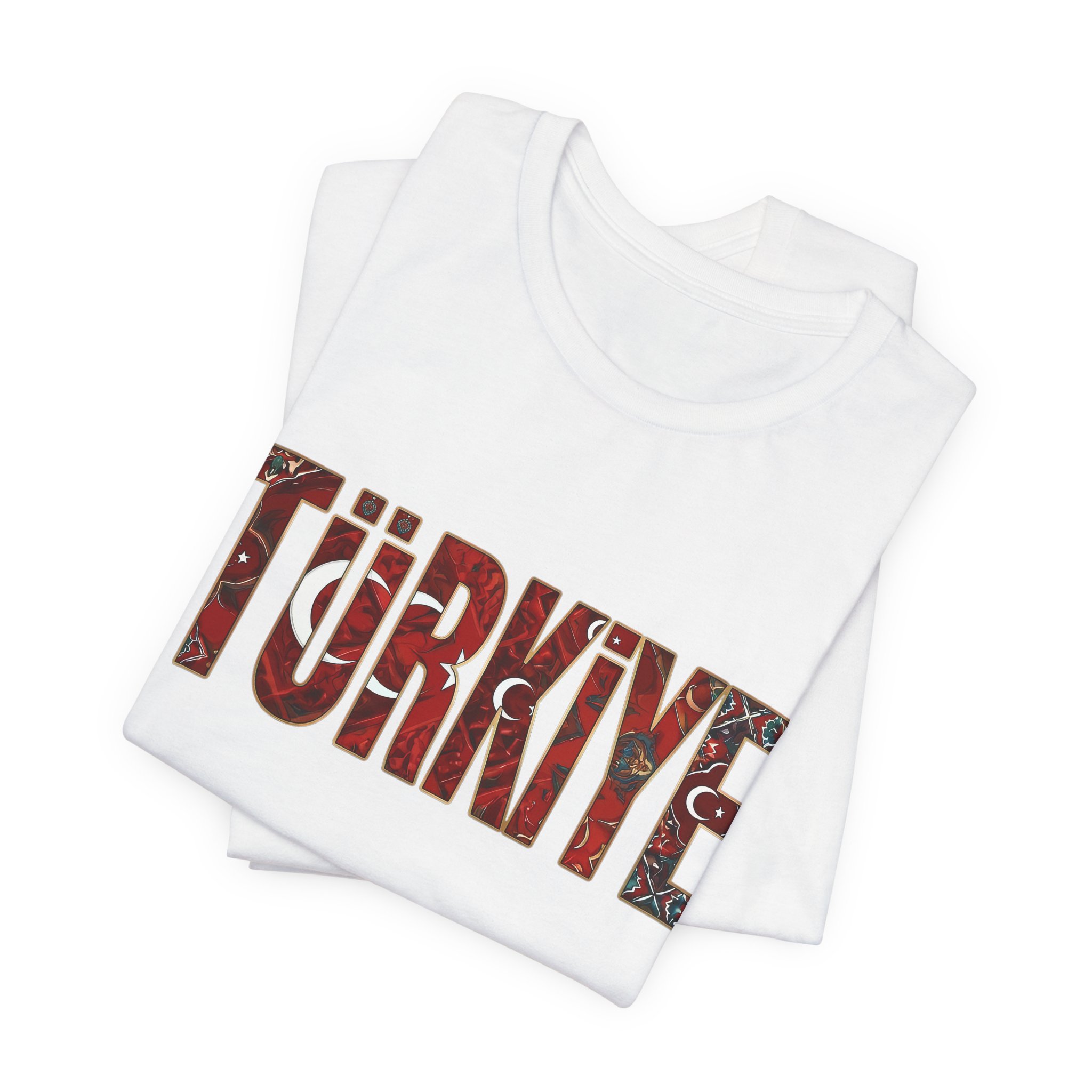 Turkiye Heritage Graphic T-shirt – Crimson Crescent & Star - Image 3