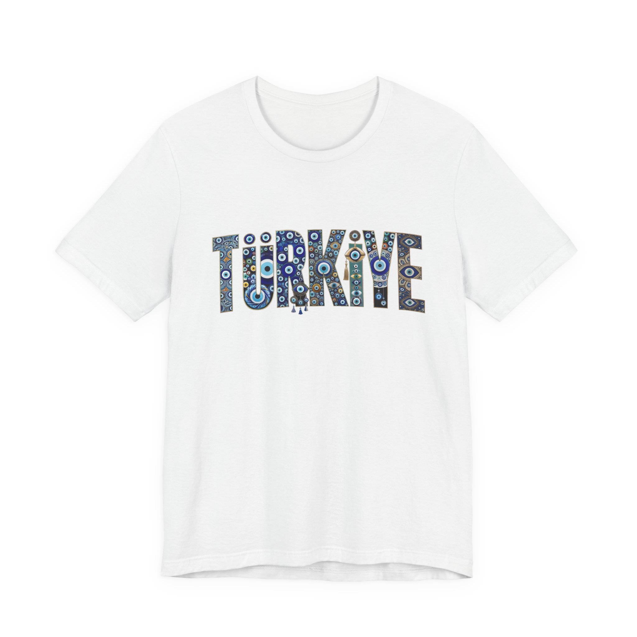 Turkiye Nazar Graphic T-shirt | Turkish Evil Eye Talisman Art - Image 3