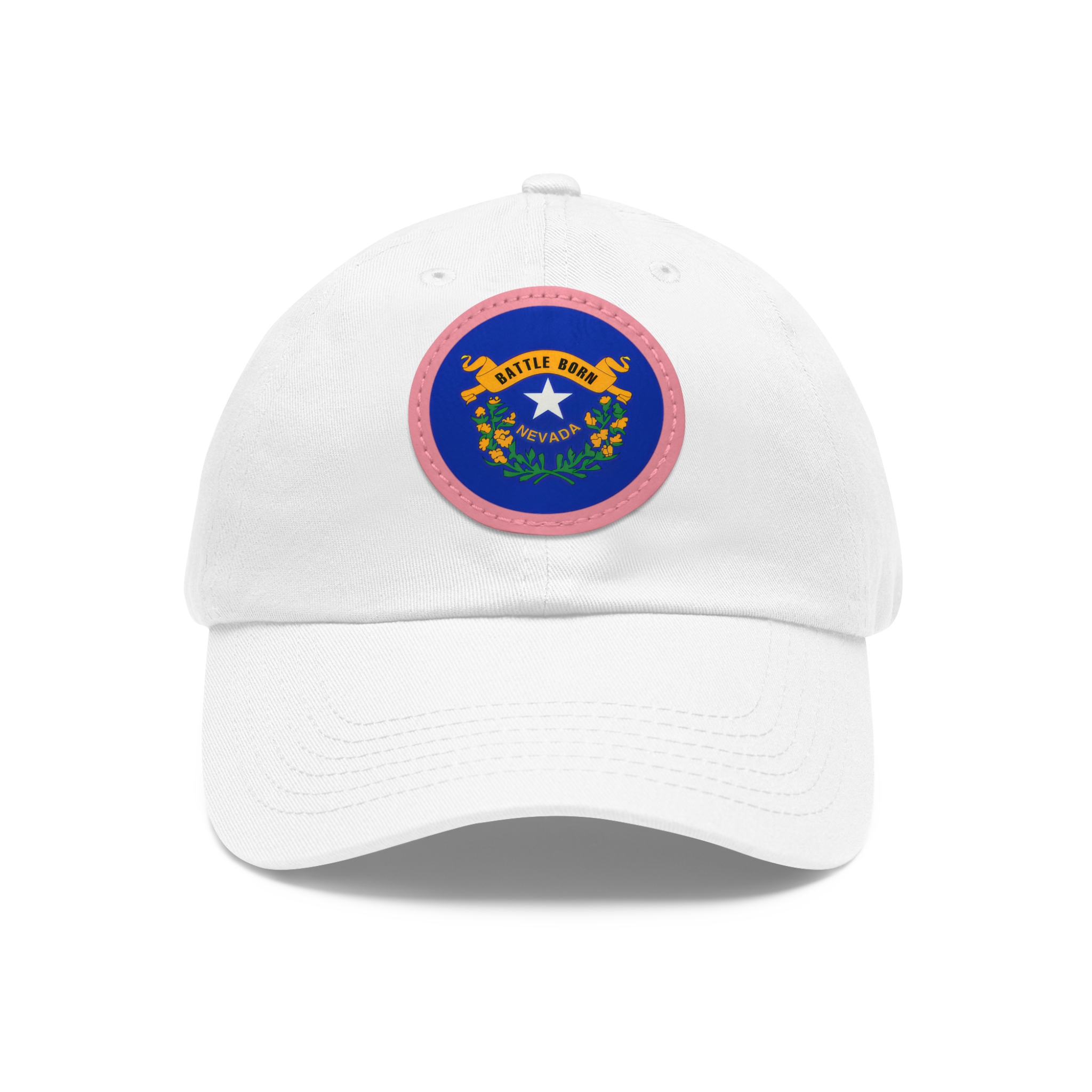 Nevada "Battle Born" Leather Patch Baseball Cap (Unisex) - Image 4