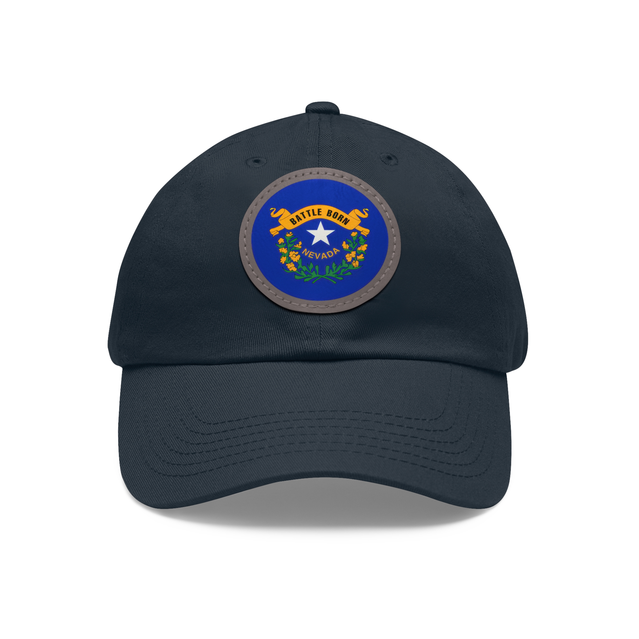 Nevada "Battle Born" Leather Patch Baseball Cap (Unisex) - Image 11