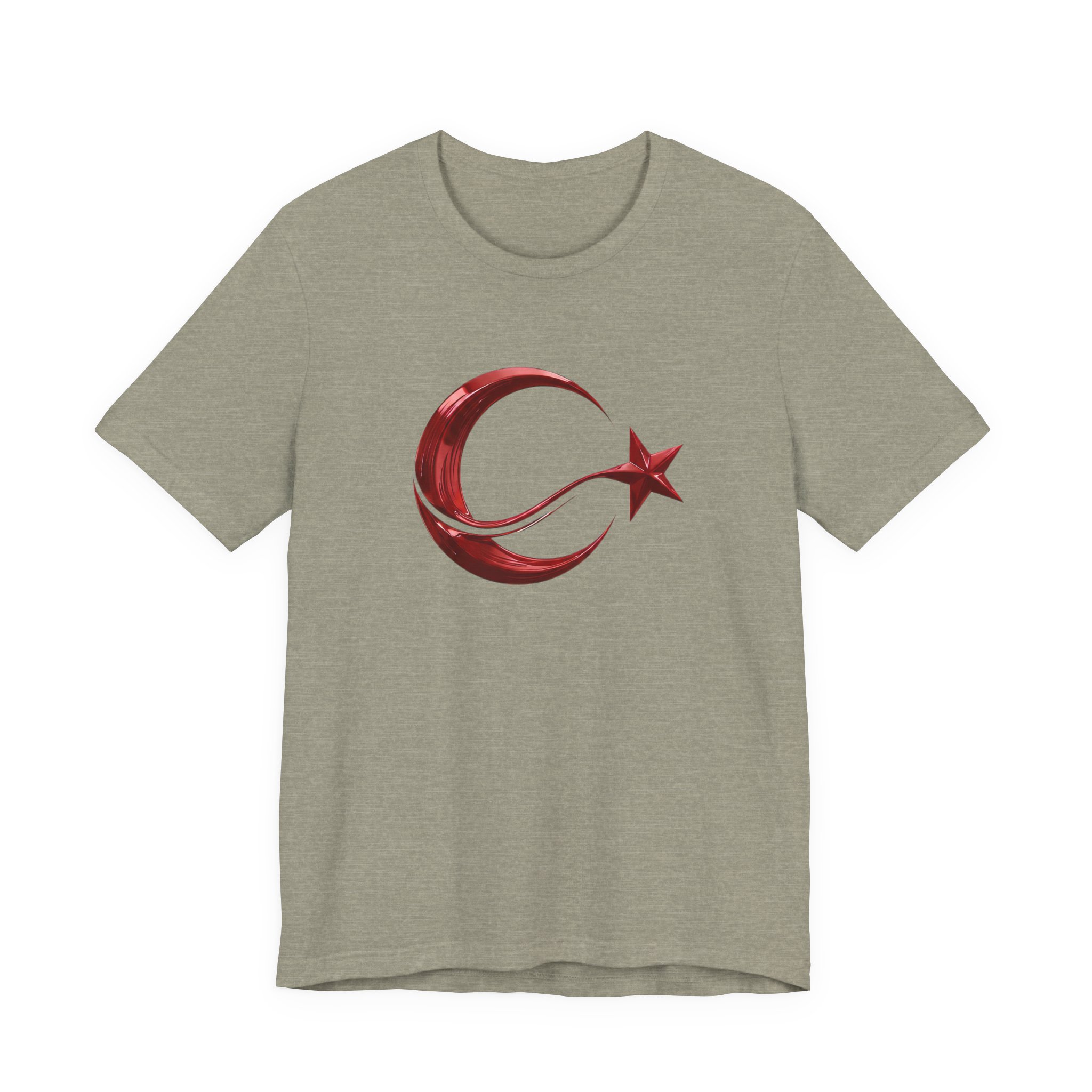 Modern Turkish Flag Emblem T-Shirt – Stylized Red Chrome Design Tee - Image 12