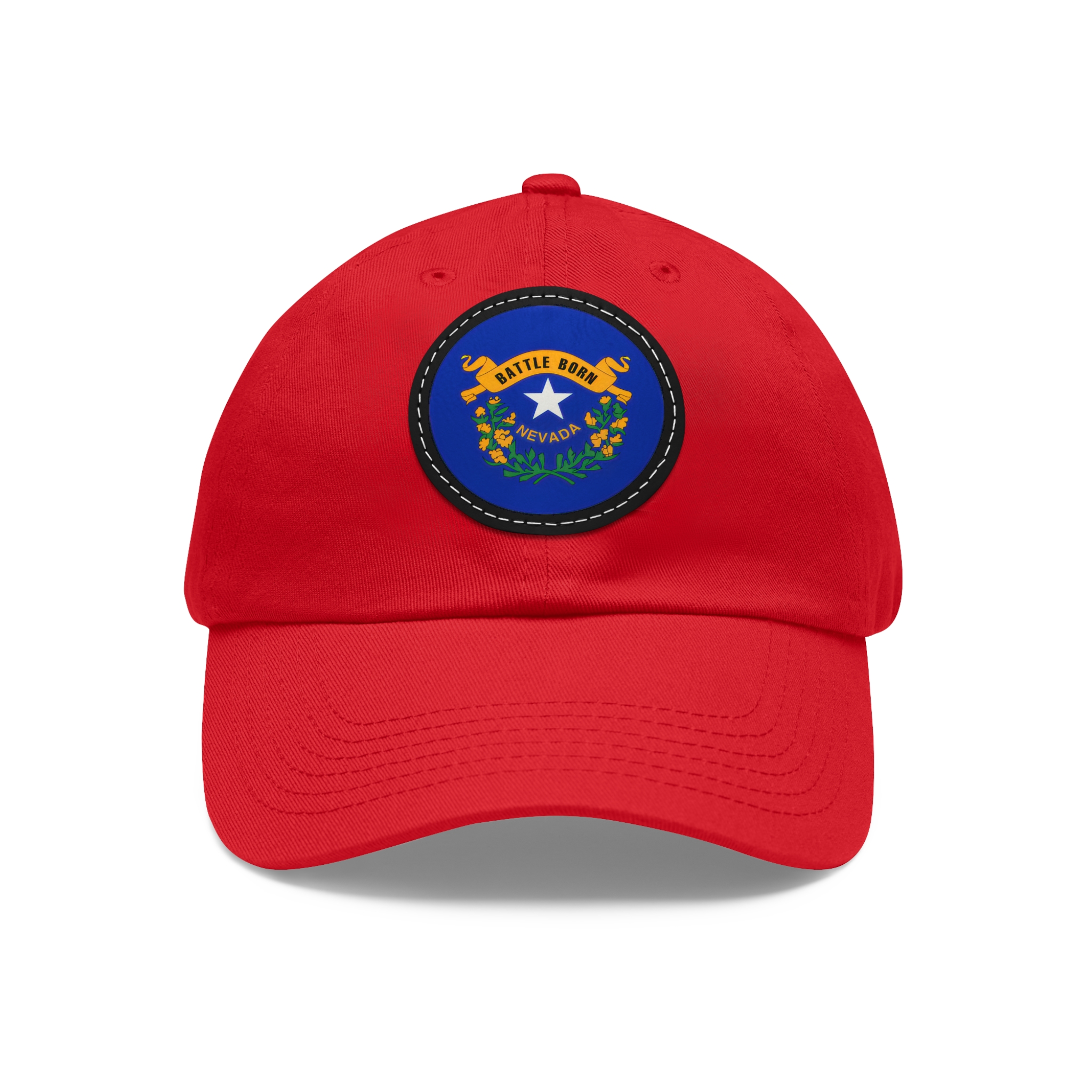 Nevada "Battle Born" Leather Patch Baseball Cap (Unisex) - Image 6