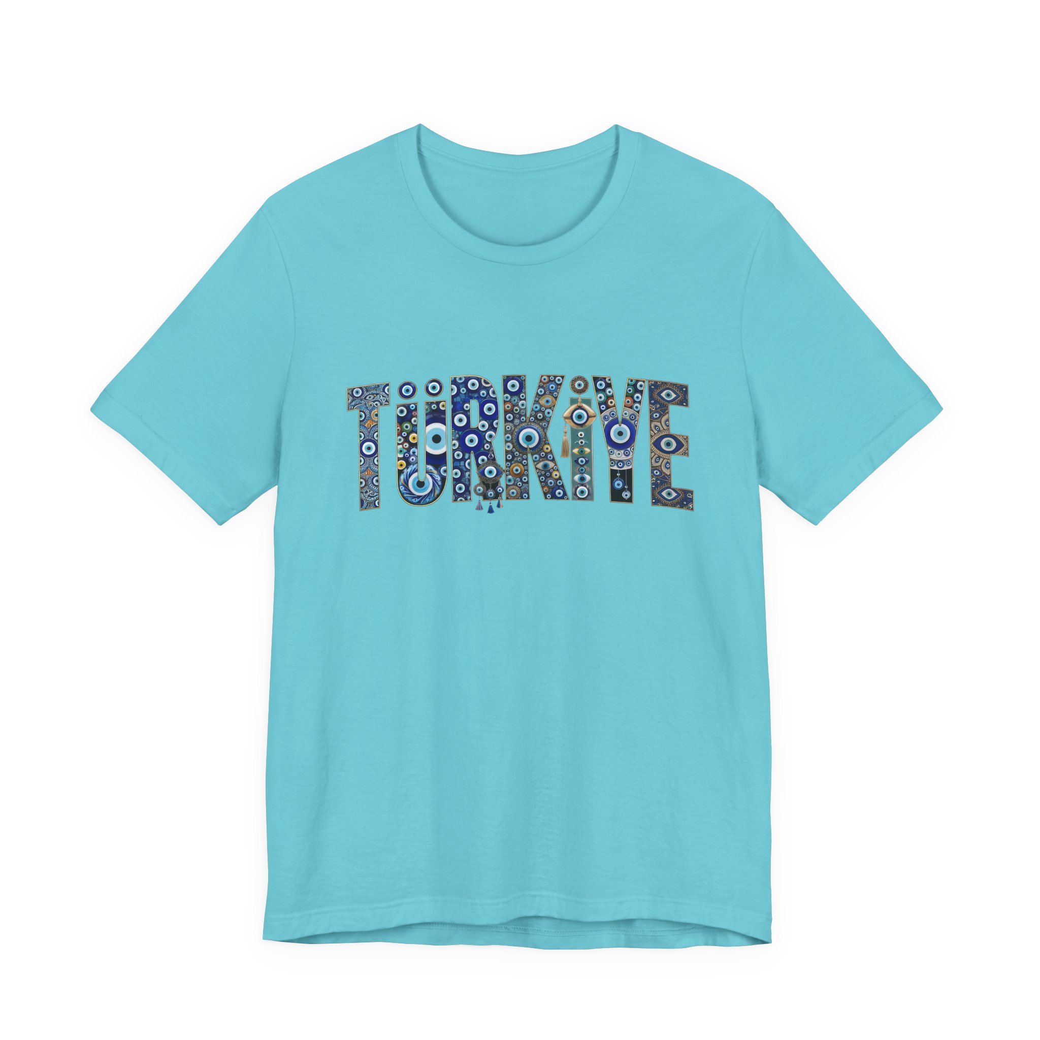 Turkiye Nazar Graphic T-shirt | Turkish Evil Eye Talisman Art - Image 13