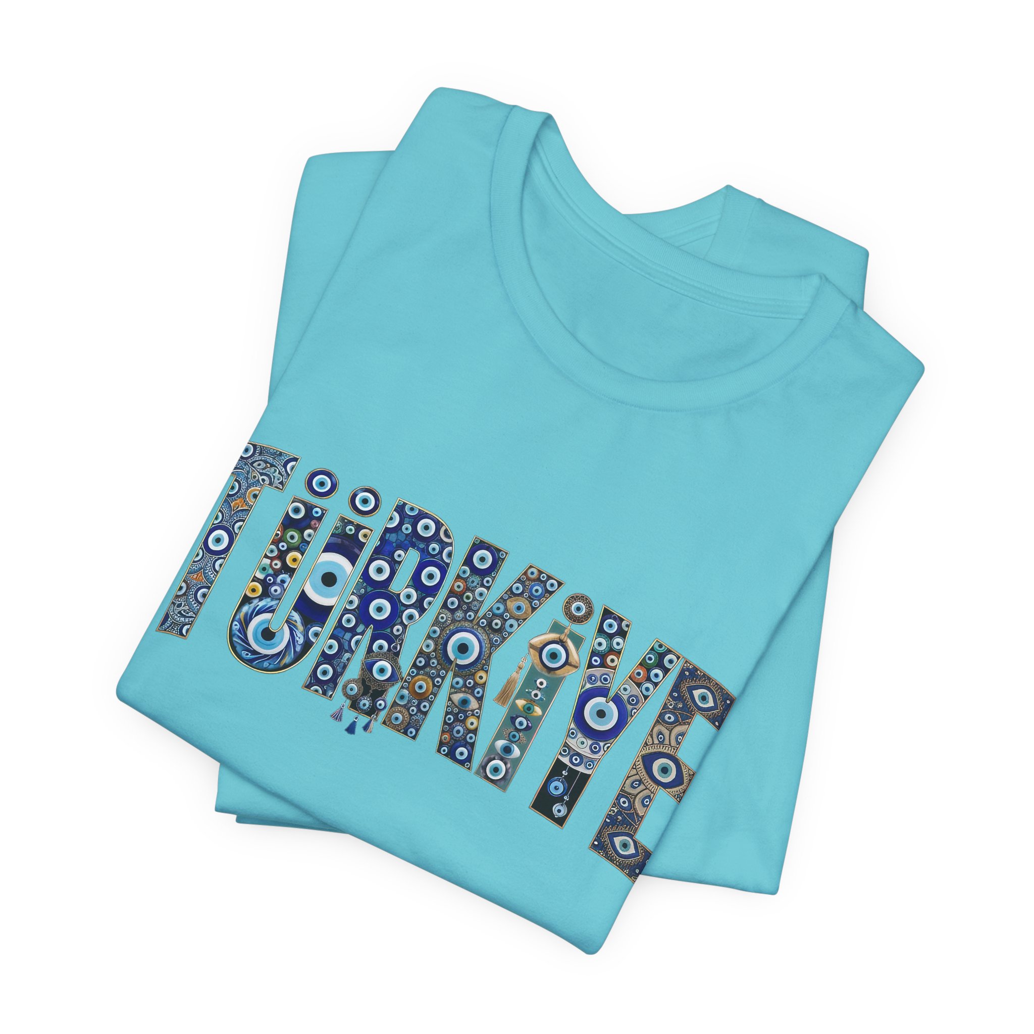 Turkiye Nazar Graphic T-shirt | Turkish Evil Eye Talisman Art - Image 14