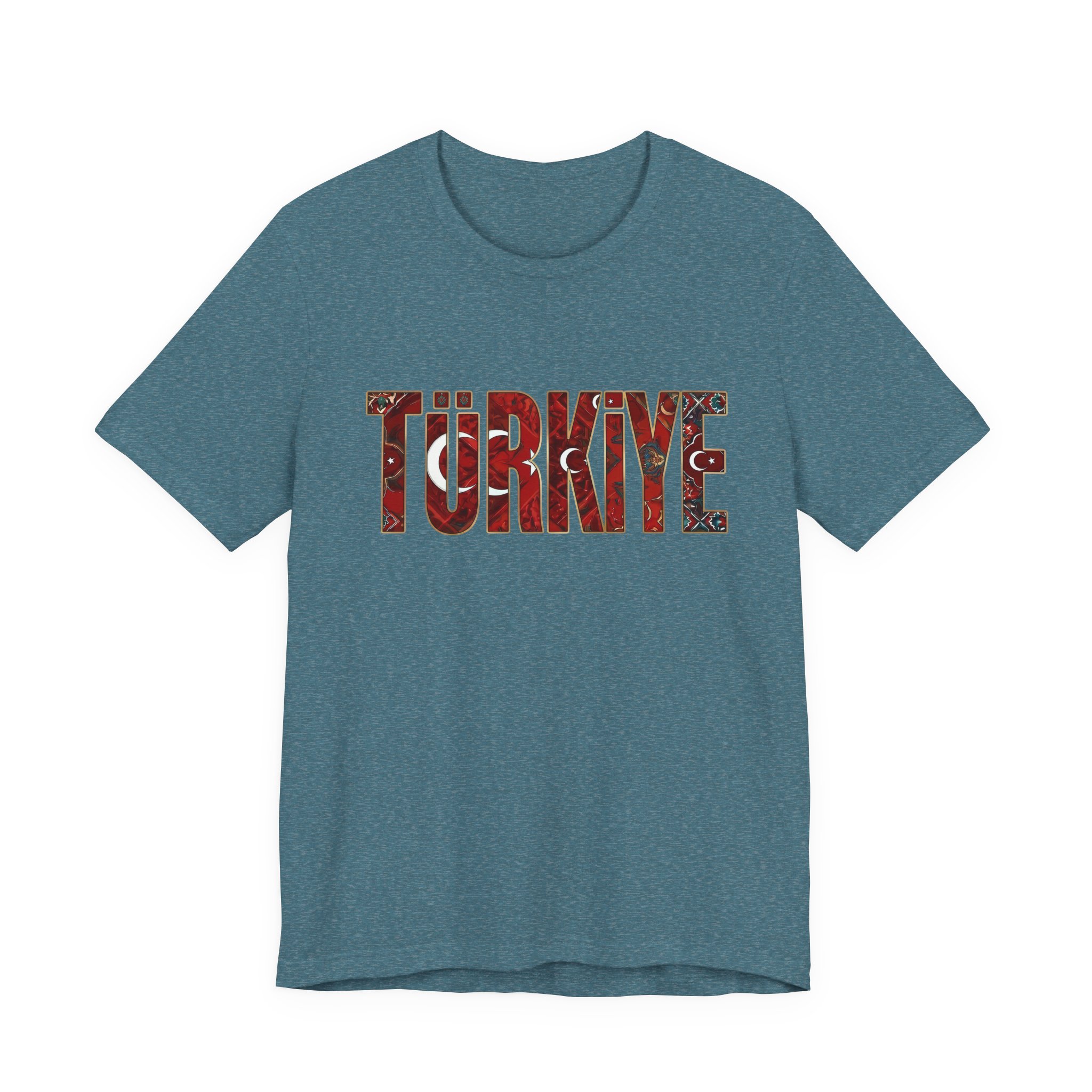 Turkiye Heritage Graphic T-shirt – Crimson Crescent & Star - Image 15