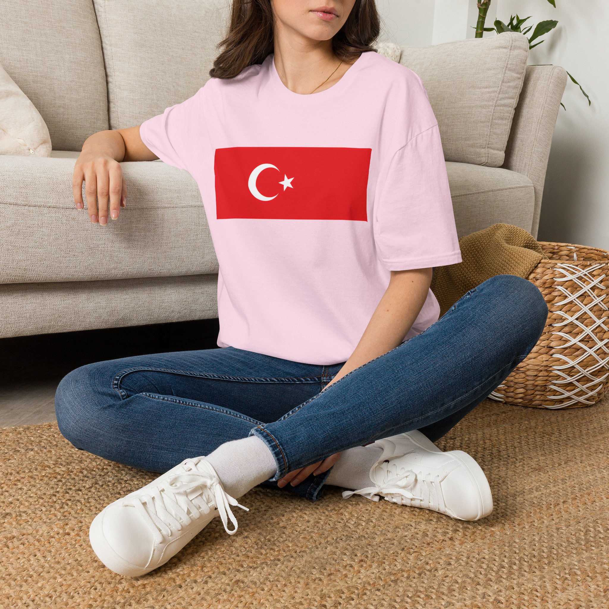 Republic of Turkiye Flag Graphic Unisex Cotton T-Shirt - Image 18