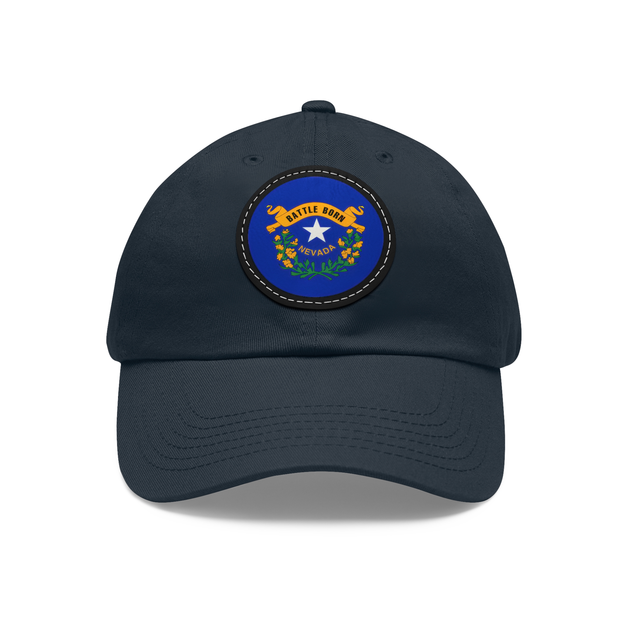 Nevada "Battle Born" Leather Patch Baseball Cap (Unisex) - Image 10