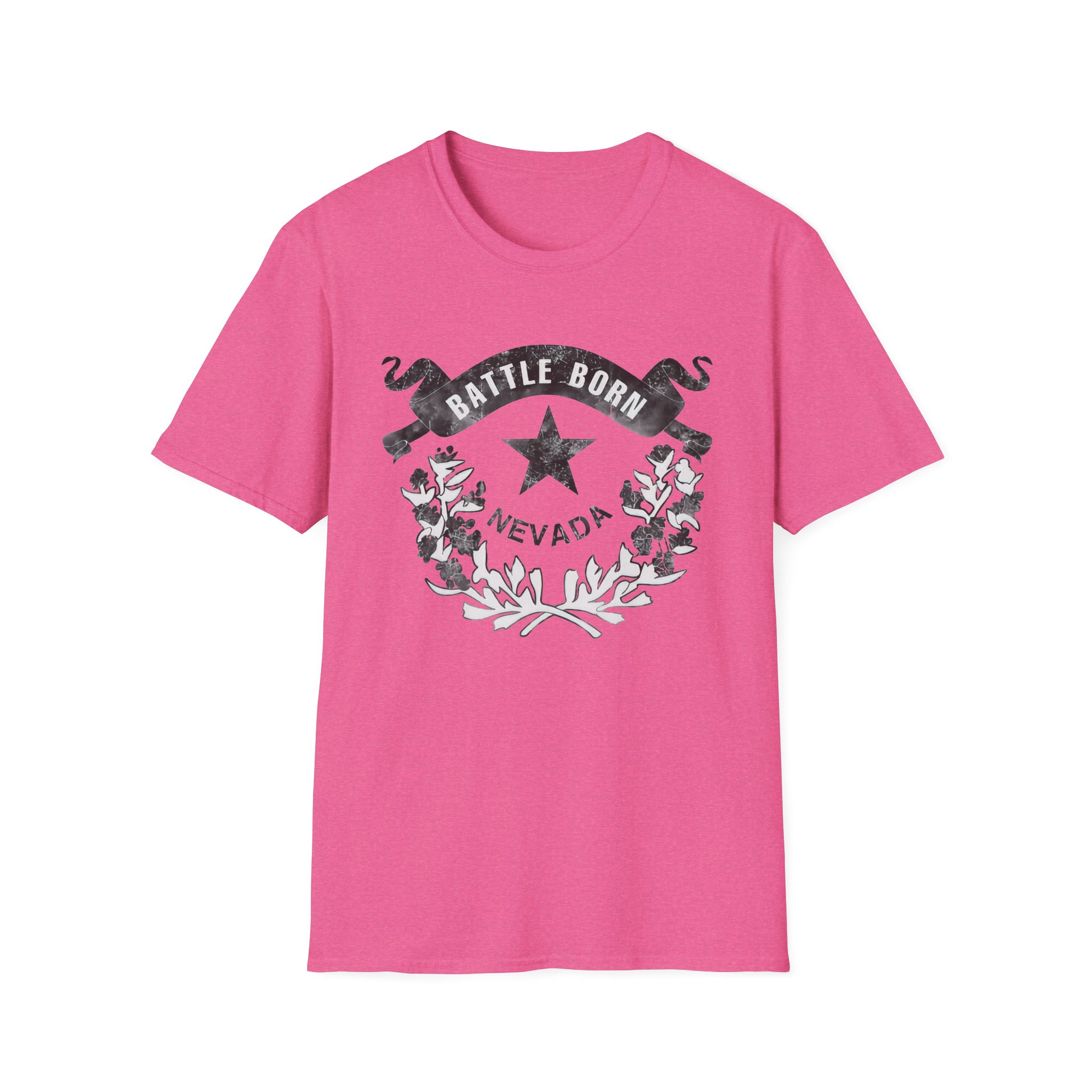 Dark Grunge Nevada "Battle Born" Graphic Unisex Cotton T-Shirt - Image 15