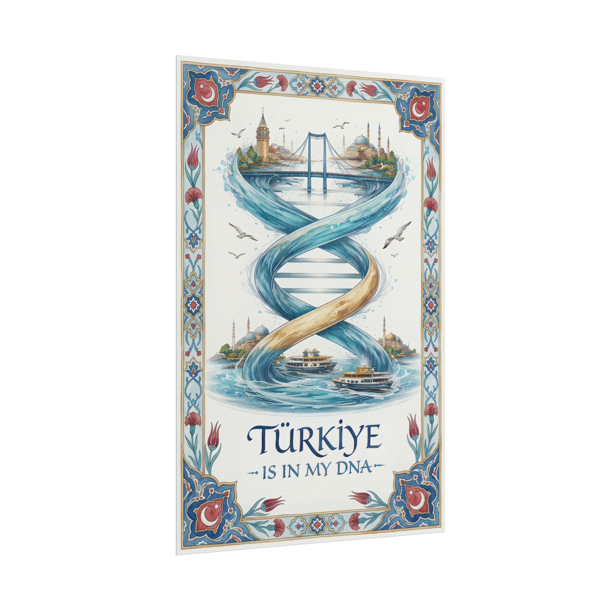 Turkiye Is In My DNA Poster – Bosphorus Bridge & Istanbul Waterway Art - Image 4